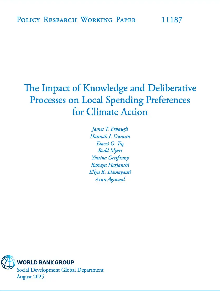 The Impact of Knowledge and Deliberative Processes on Local Spending Preferences for Climate Action